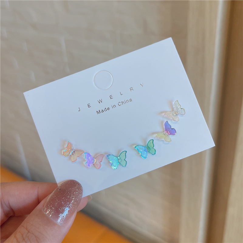 Ear Studs Classification 1 Pair Simple Style Butterfly Plating Metal Ear Studs