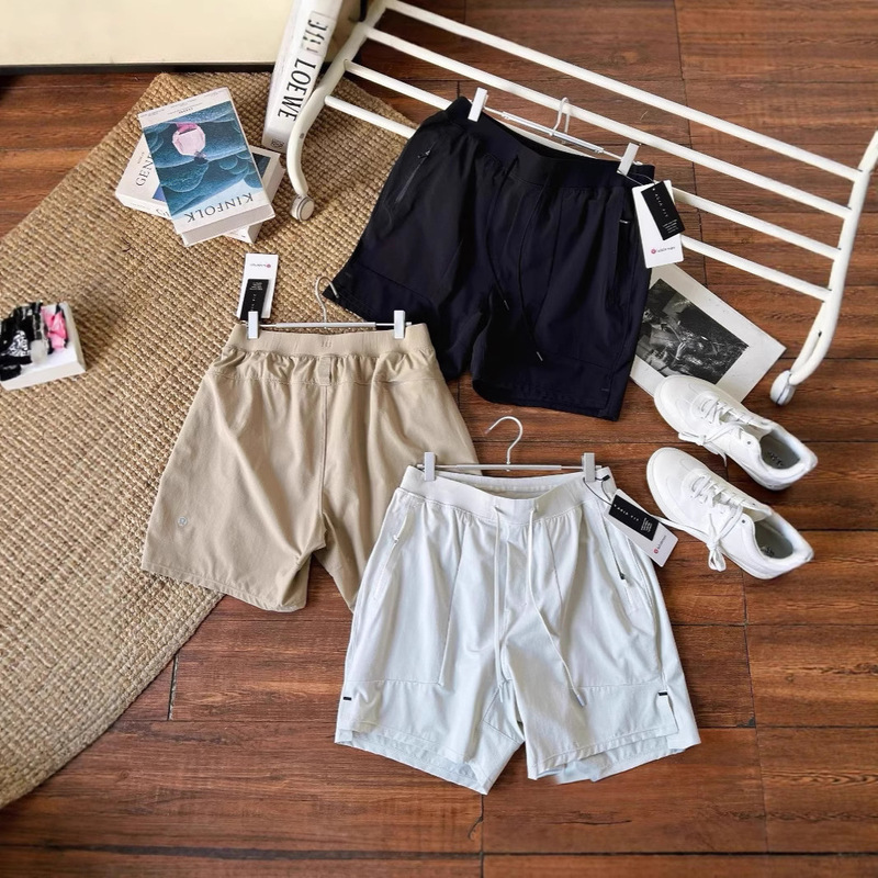 Lulu Cross-Border Ltt Men's Summer Casual Sports 7inch Shorts Unlined Lightweight Quick-Drying Breathable Fitness Pants