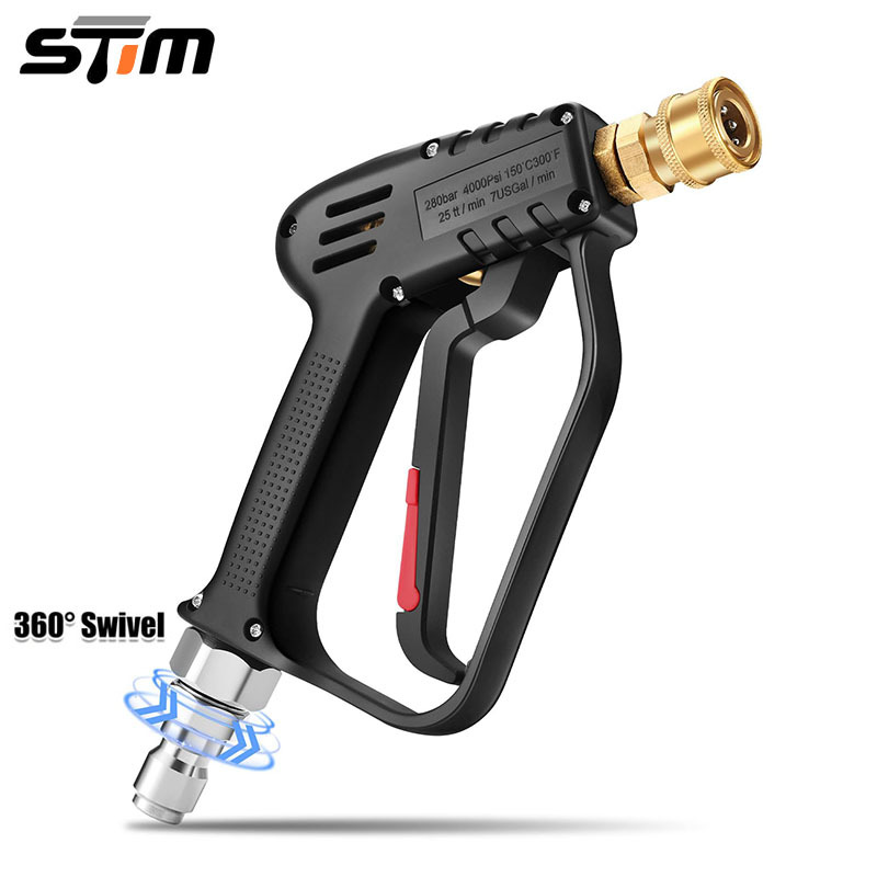 跨境高压清洗机防缠绕洗车水枪家用纯铜280KG耐压4000psi喷枪批发