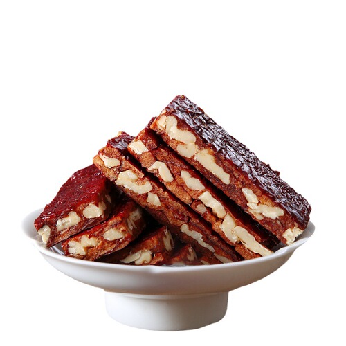 Jujube Kernel Pie【Dropshipping】Brown Jujubes Walnuts Wholesale 250g Snack Individually Vacuum-sealed Red Date Walnut Pie