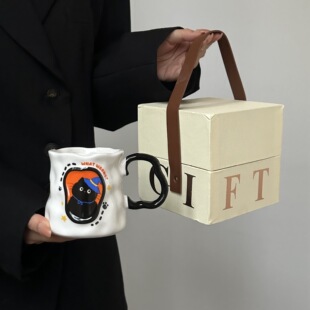 Cup Ceramic Accompanying Gift Advanced Sense Water Cup Strange Birthday Gift for Girls Opening Ceremony Gift Box