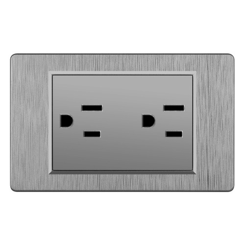 Slimming grey American 15A switch and plug 110V flush-mounted 118 model Taiwanese wall plug with Vietnamese export panel