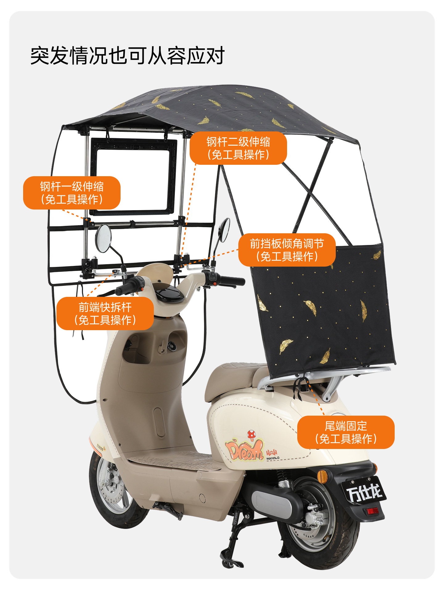Suitable for Electric Vehicles, Winter Electric Scooter Rain Cover, New Detachable Motorcycle Wind Shield, Sun Protection