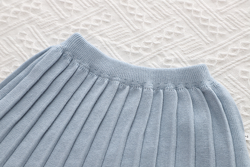 Children's Spring and Autumn New Cartoon Knitted Two piece Set Cardigan Girl Cute Tiger Head Sweater Skirt_voghion.com