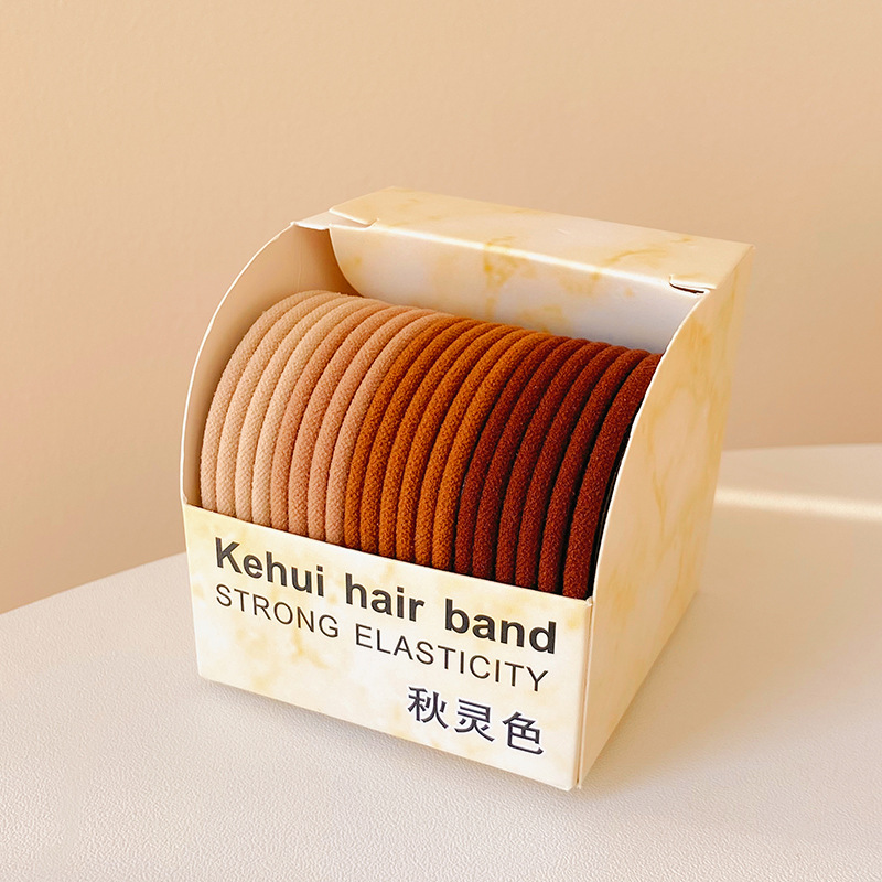 Cuerda de pelo banda de goma Nueva banda de pelo de color de gradiente de color cuerda de Pelo elástico de alta color simple no duele el pelo tocado pelo