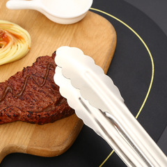 不鏽鋼食物夾家用廚房自助餐加長防燙夾食品夾牛排夾烤肉夾燒烤夾