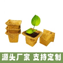 育苗袋育苗杯花盆透气可降解可直接入土办公室跨境热卖椰棕制品