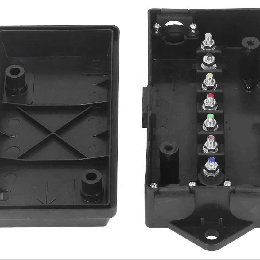 彩色拖车零件多功能接线盒7针拖车连接器防水电缆连接器IP68接线