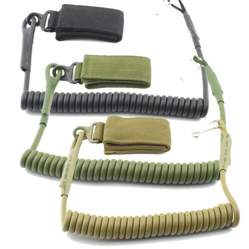 Outdoor CS equipment multi-functional enhanced tactical mission lanyard anti-lost hand rope military fan spring gun rope