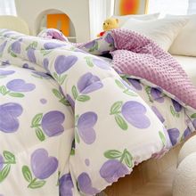 牛奶绒3D安抚豆豆被春秋冬棉被宝宝加厚被子学生宿舍单双人豆豆被