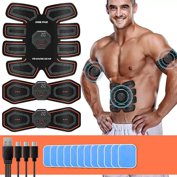 8 pieces of orange abdominal muscle patches
