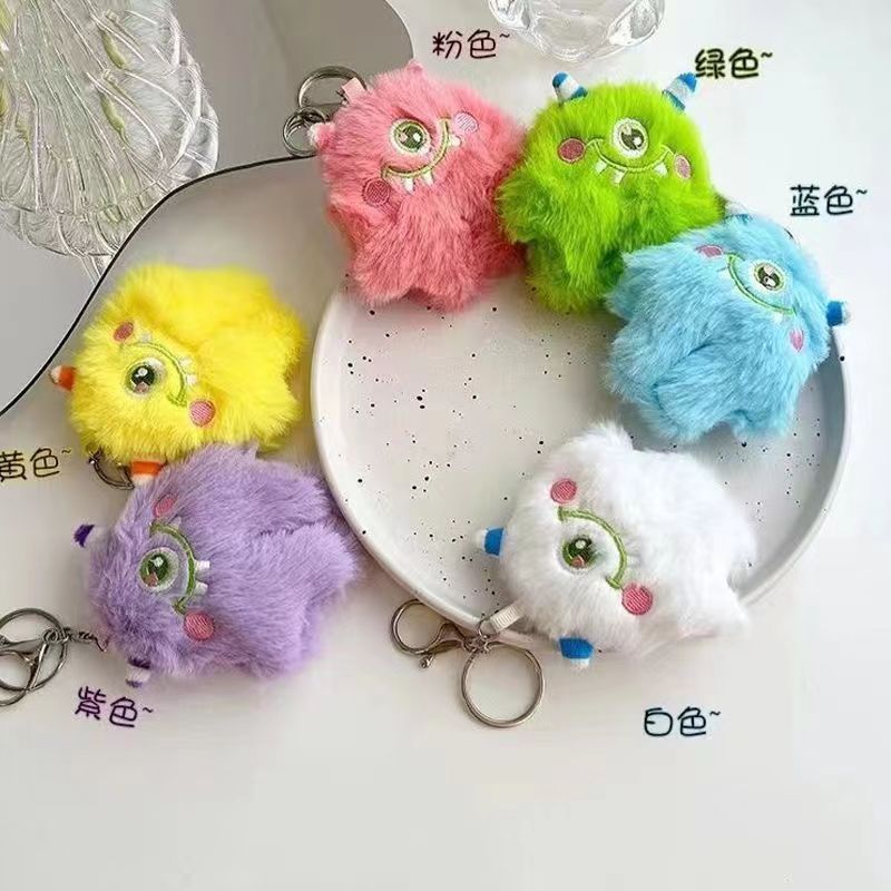 La celebridad de Internet transfronteriza ins monstruo de ojos grandes llavero estúpido bestia de un ojo colgante de felpa Luo Xiaomin mismo colgante de bolsa de estilo