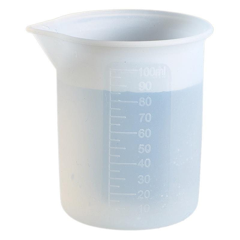 Epoxi herramienta DIY herramienta hecha a mano con escala pegamento ajuste Copa escala silicona taza de medición 100ml fábrica al por mayor