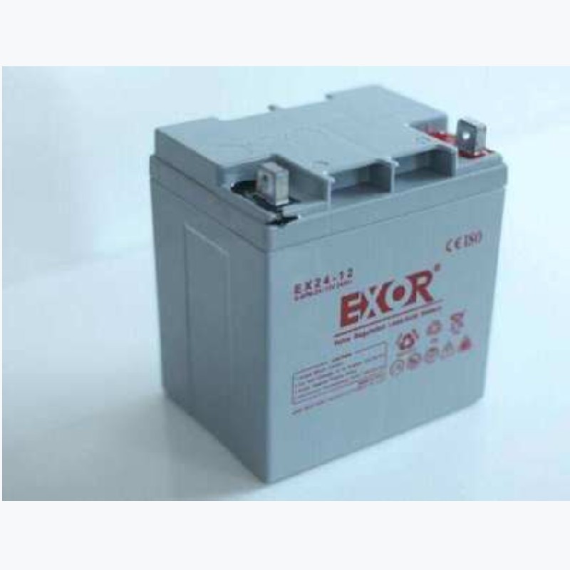 埃索EXOR蓄电池EX24-12 12V24AH免维护 直流屏 UPS/EPS储能电源