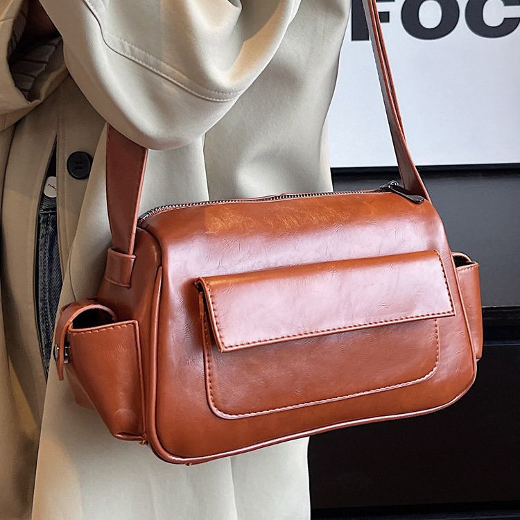 Borsa a tracolla versatile per donna 2023 autunno e inverno nuova borsa a tracolla retrò moda trendy texture di nicchia piccola borsa quadrata_voghion.com