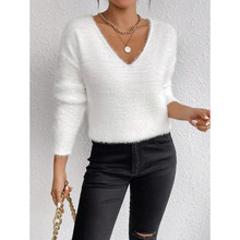 I 94144 Mink cashmere V-neck sweater ˮ���q V �Ië�¿羳
