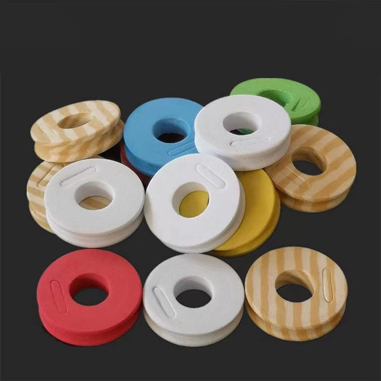 Fábrica de producción al por mayor anillo de espuma de color bobina de grano de madera eje principal bobina de bobinado de grano de madera
