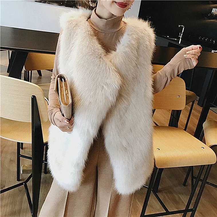 Длинный демисезонный жилет, майка, средняя длина, корейский стиль