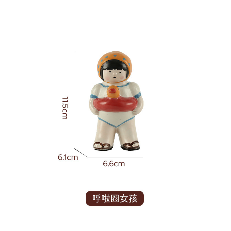 景德镇创意陶瓷家居摆件桌面装饰品电视柜入户玄关摆件卡通玩偶|undefined