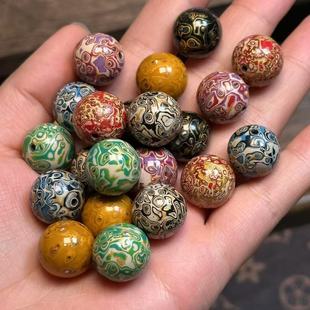 Wholesale of Intangible Cultural Heritage Lacquer Beads, Loose Beads, Inlaid Mother-Of-Pearl Purple Sandalwood Beads, Embryo Bracelets, Factory Direct Delivery, and One-Piece Delivery