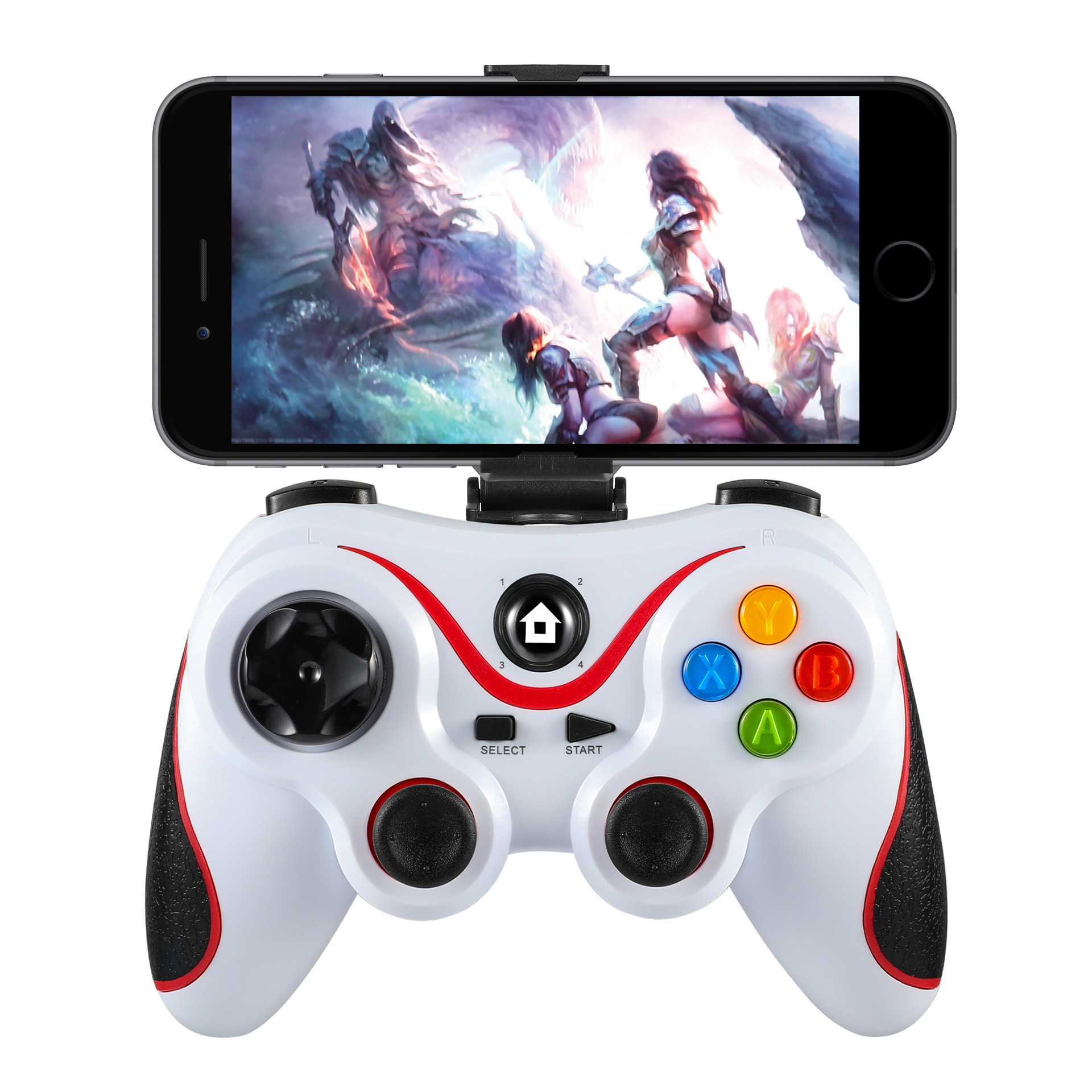 Controlador de juegos V8 compatible con juegos de teléfonos móviles Android/iOS, dispositivos portátiles inalámbricos Bluetooth para p3/pc.