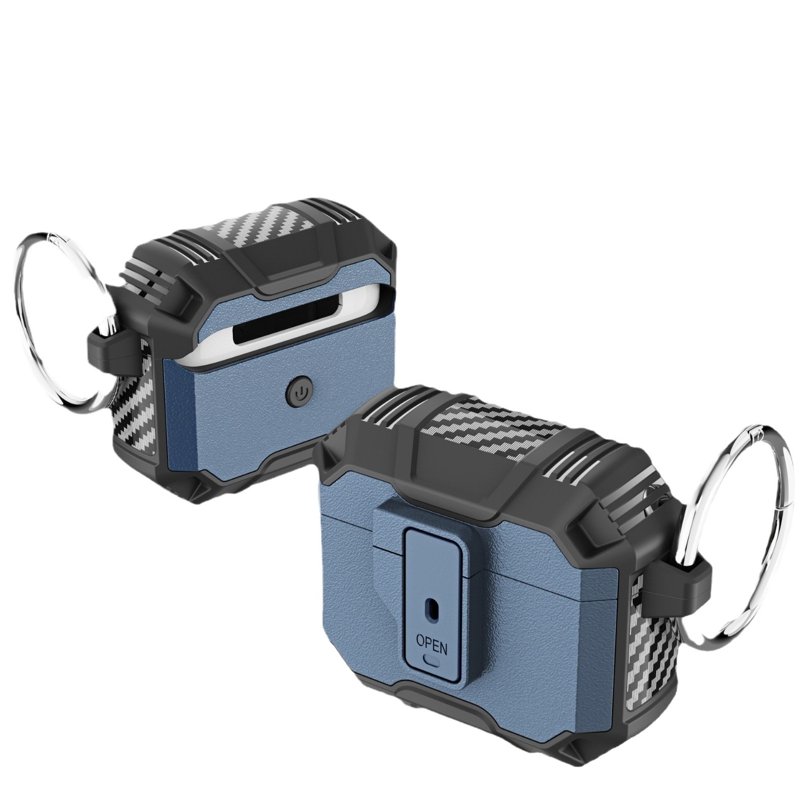 Apple Airpod4イヤホンケースpro3通勤者向けワンタッチ開閉pc+tpuイヤホンケース保護カバー丸型バックル