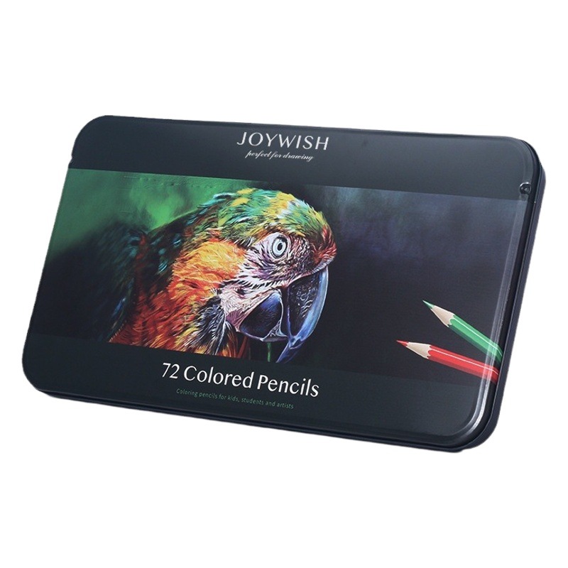 Popular Amazon mano cuenta color plomo caja de hierro traje 72 color lápiz Comercio exterior lápiz pintura al por mayor premio