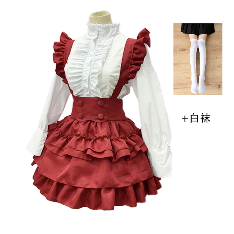 레드 + 화이트 양말 재고 있음