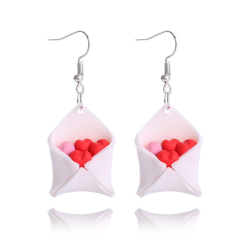 1 Pair Sweet Heart Shape Soft Clay Plating Women's Drop Earrings display picture 13