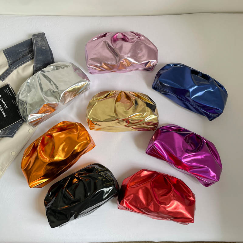 2026 nuevo bolso de nube plegado brillante, bolso de hombro de moda casual de mujer, bolso de viaje de alta calidad