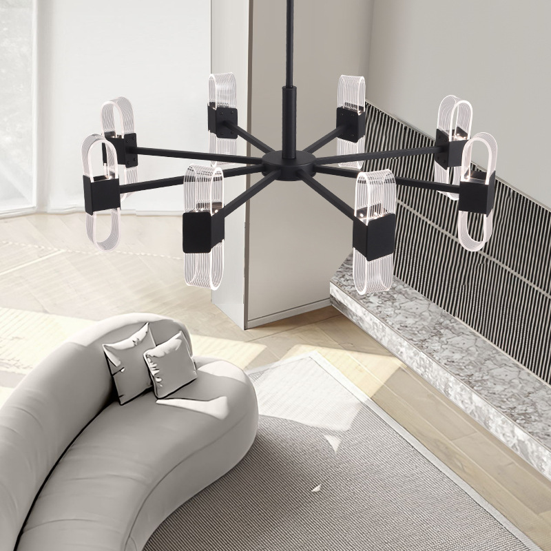 Araña redonda minimalista moderna, sala de estar, nueva lámpara creativa, comedor, dormitorio, tienda de ropa, ropa, centro comercial, lámparas de arte