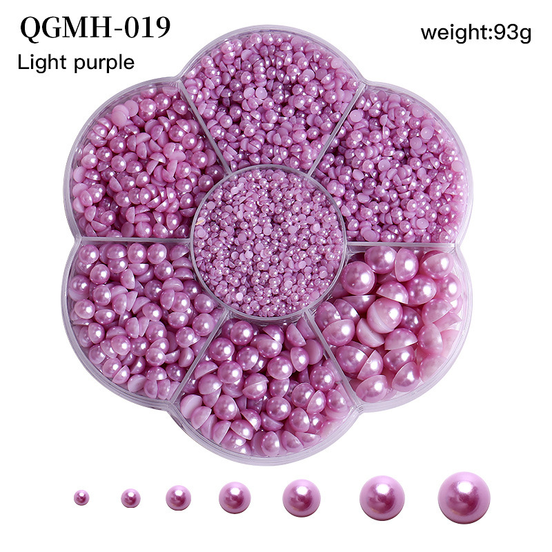 20色パールネイルアクセサリー7格梅の花ボックスカラー半円真珠アクセサリー2/3/4/5/6/8/10mm|undefined