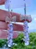 Purple elite crystal earings, earrings