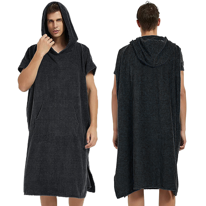 Amazon microfibra con capucha capa Toalla de baño de secado rápido buceo natación playa surf hombres y mujeres que cambian Albornoz