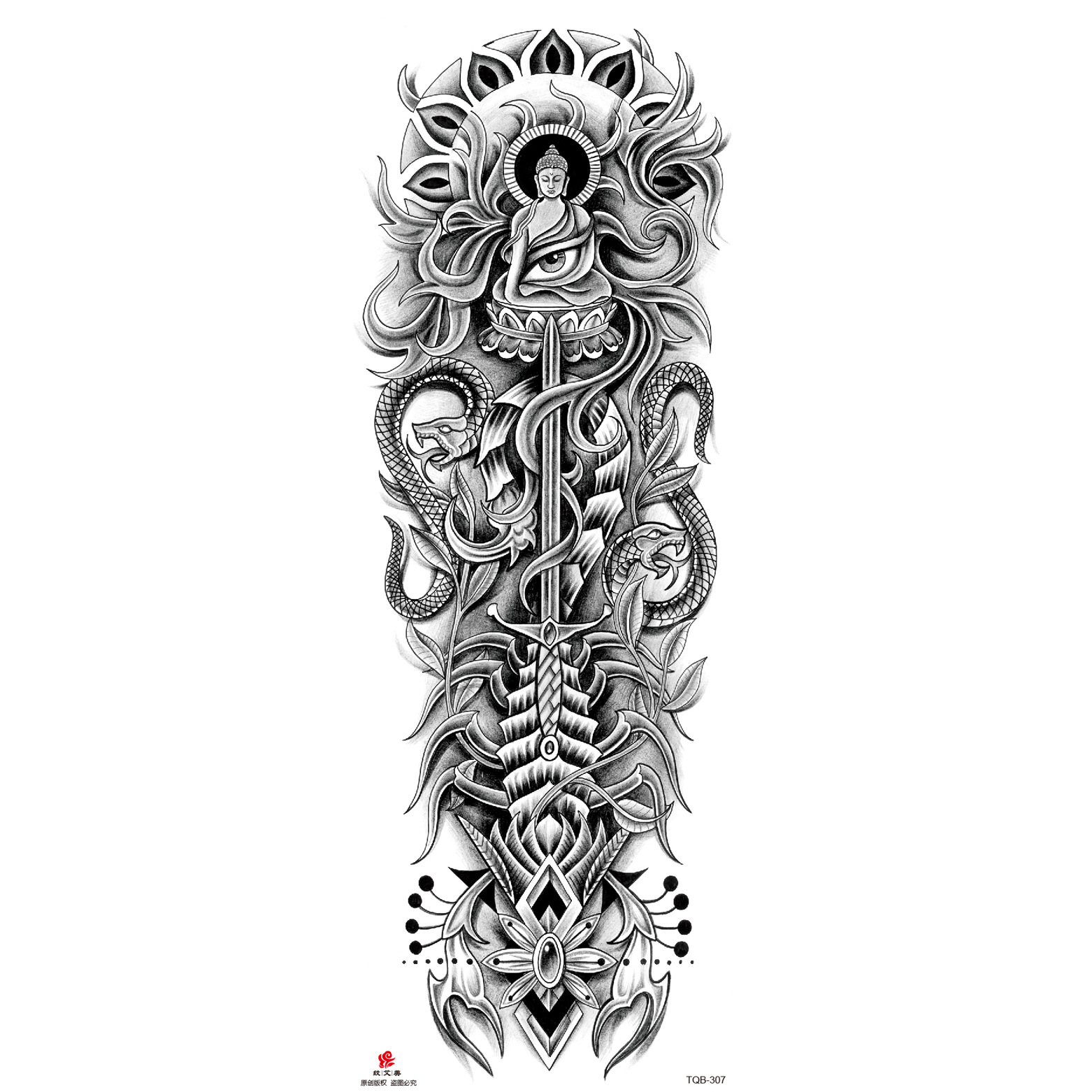 Pegatinas de tatuaje de brazo largo de flor brazo completo tatuaje impermeable tatuaje temporal en stock al por mayor pegatinas de tatuaje de brazo completo