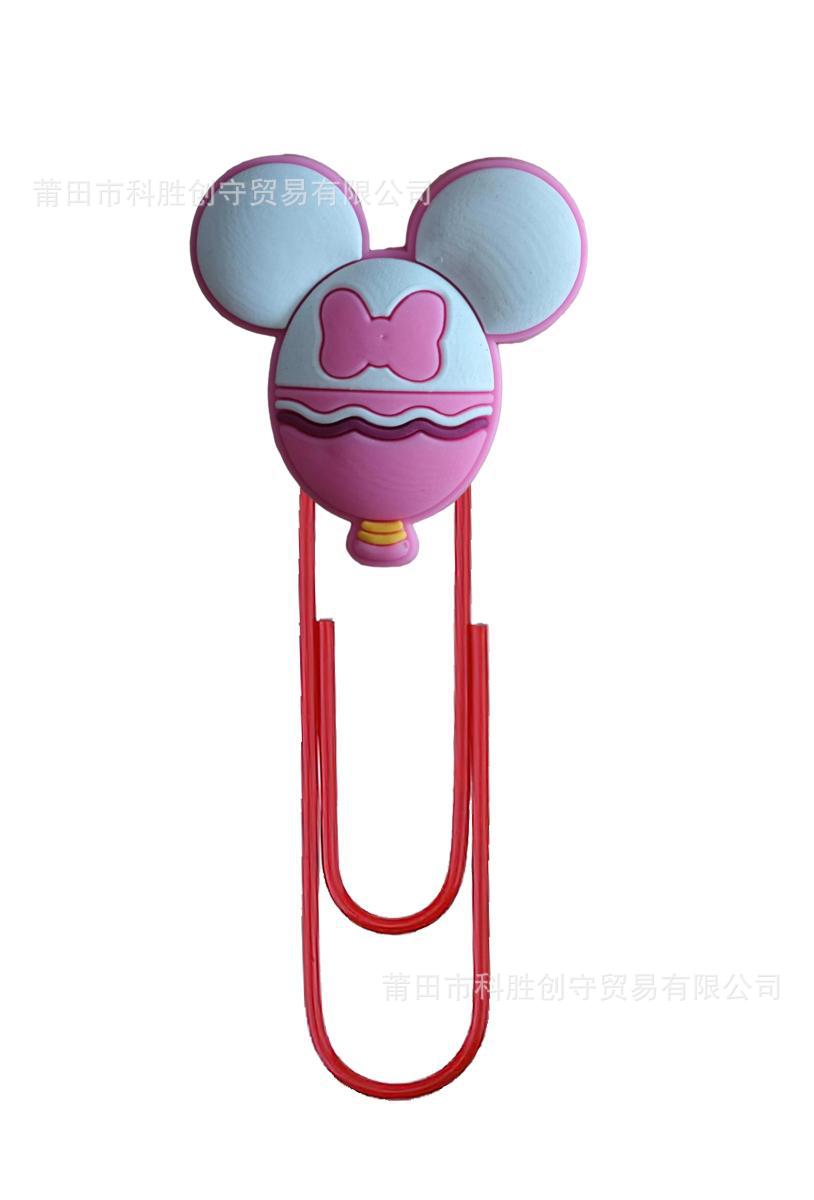 Mickey cabeza de la Oficina papelería clip de papel transfronterizo de dibujos animados nuevo PVC marcador