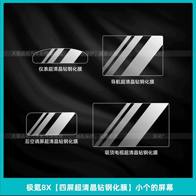 Car interior film protection film for the rear air conditioning - jikrypton-8xfour-screen-ultra-clear-crystal-diamond-tempered-filmsmall-screen