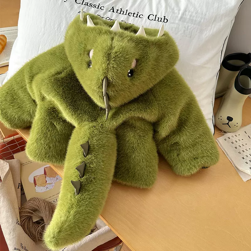 儿童加绒加厚夹棉毛毛外套2025秋冬新款男童小兔貂加绒加厚童外套