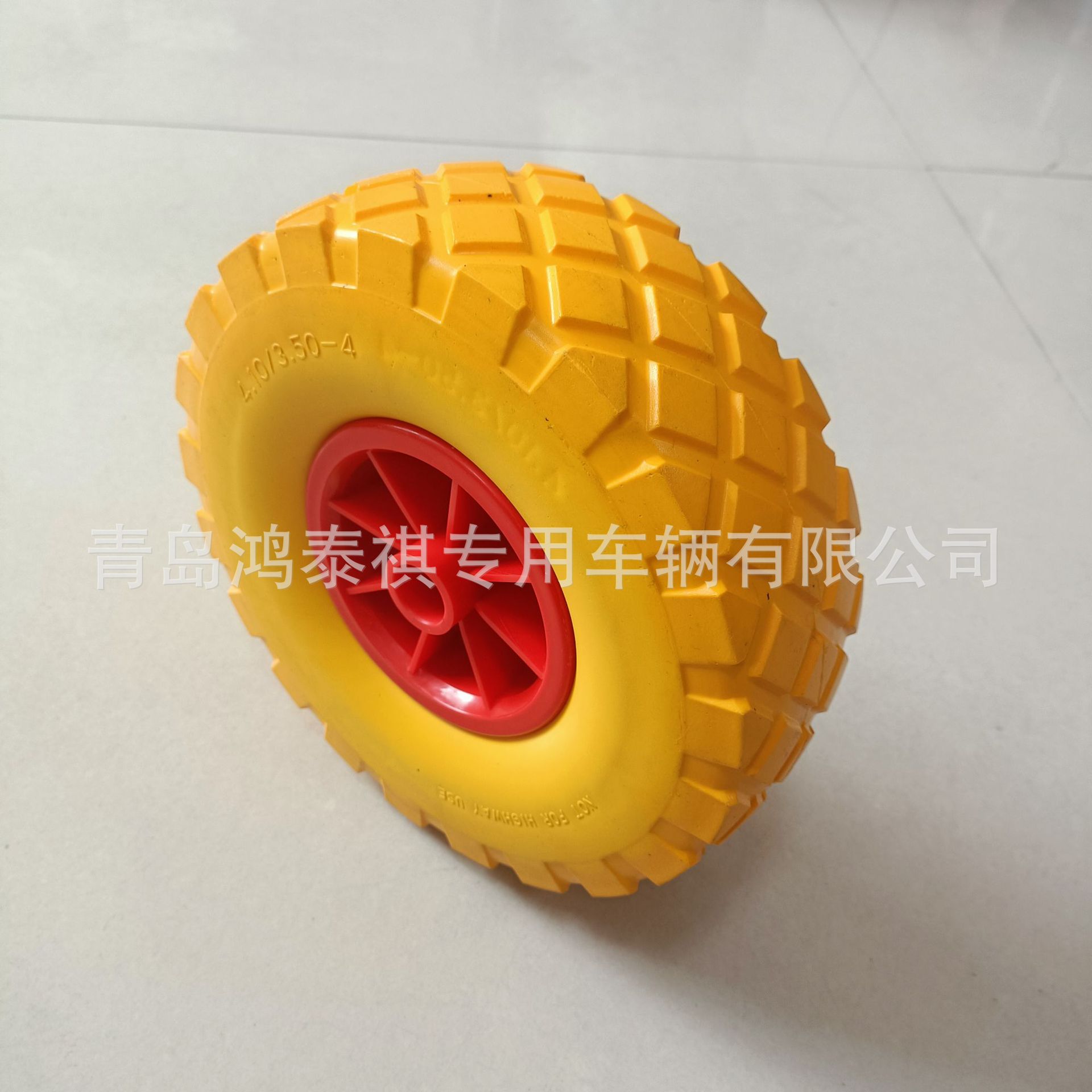 厂家生产批发PU发泡轮 10寸3.50-4  聚氨酯轮 货仓车工具车轮