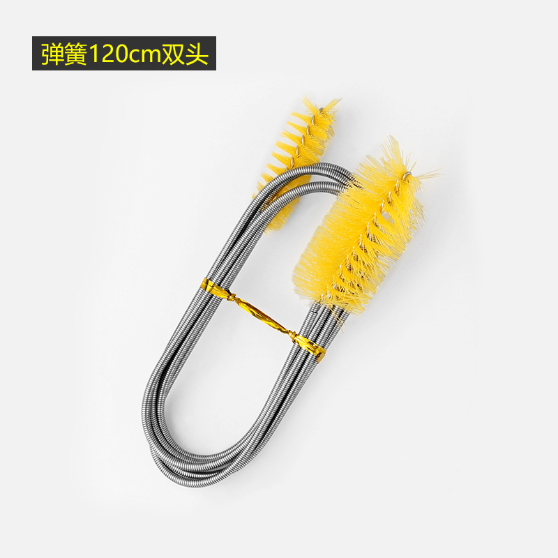 Fish Tank Cleaning Brush Wholesale Aquarium Drain Pipe Cleaning Tool Double-Ended Nylon Spring Brush Pipe Brush Bristle Brush