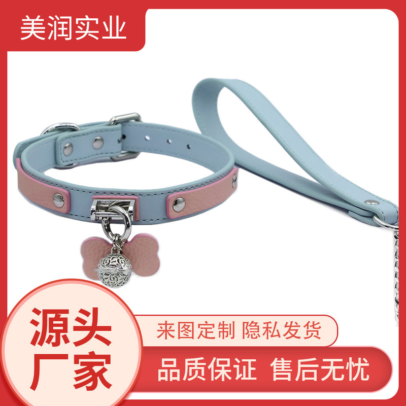 Genuine Leather Cowhide Pink Blue Puppy Collar Female m Bell Dog Tag Leash Sm Handcuffs Footcuffs Source Factory Genuine Leather Cowhide Pink Blue Puppy Collar Female m Bell Dog Tag Leash Sm Handcuffs Footcuffs Source Factory