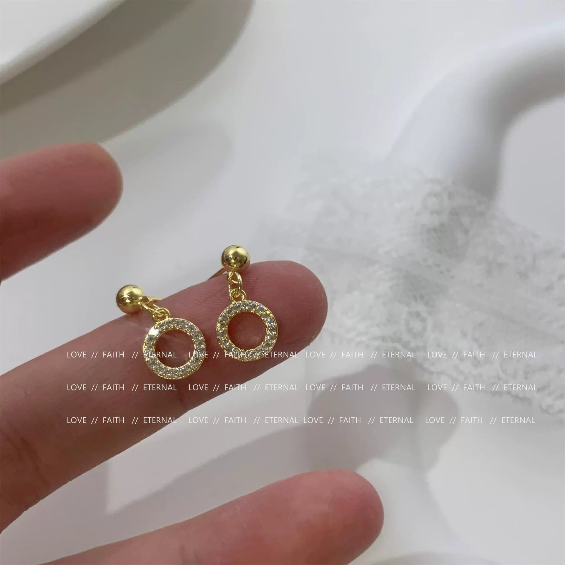Серебряная нитка, циркон, маленькие изысканные серьги, образец серебра 925, 14 карат, стиль высокого качества