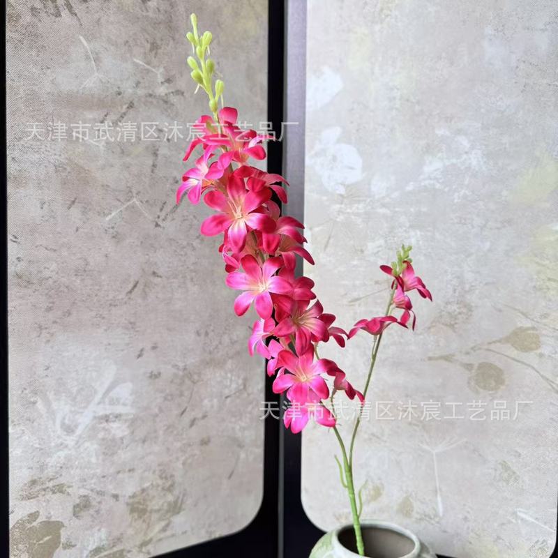仿真2叉小飞燕草婚庆路引假花束 室内装饰新款花朵婚礼堂插花|undefined