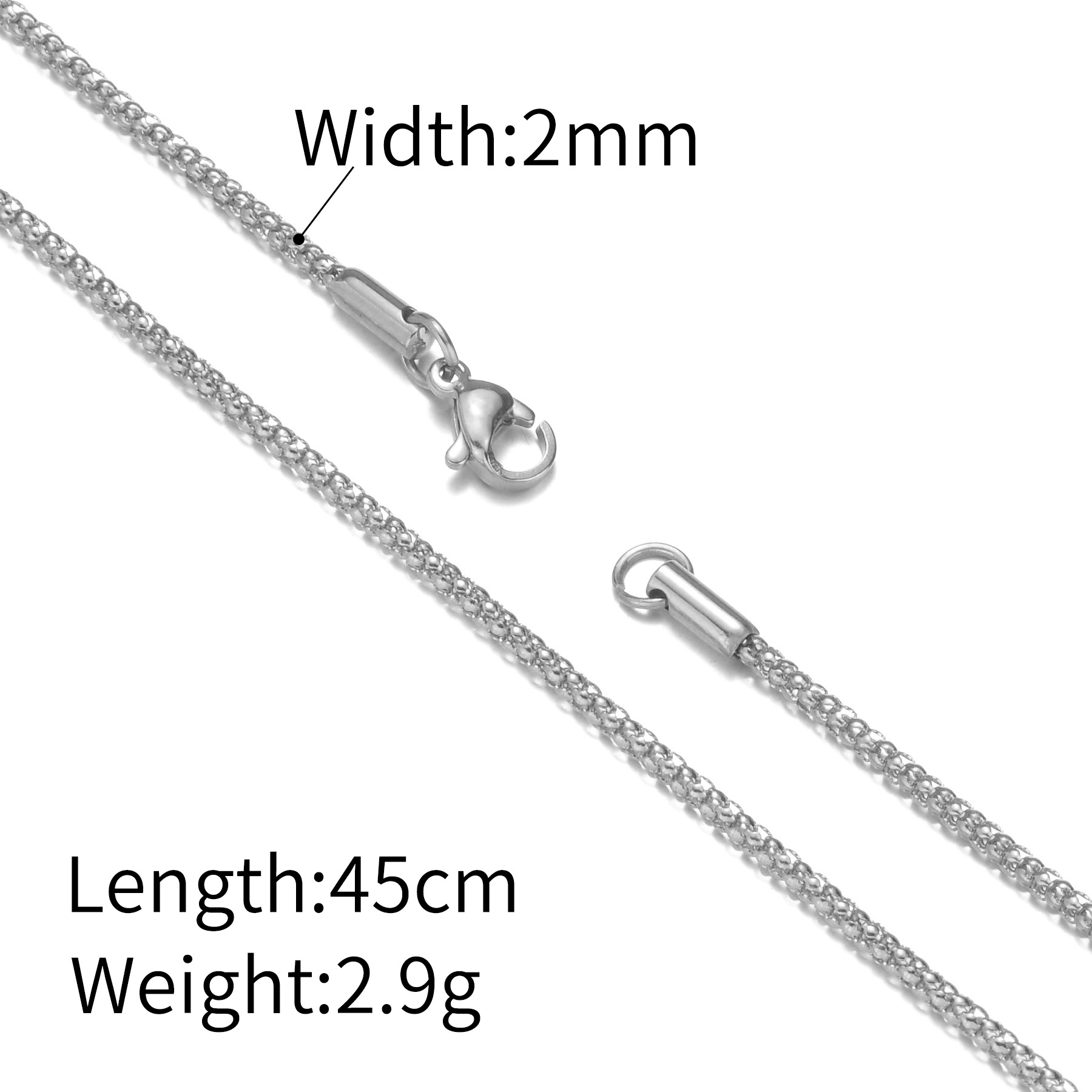 Lina Girl Titan-Perlenkette mit Schlangenknochen-Anhänger, farbecht, galvanisiert, quadratisch, aus europäischem und amerikanischem Edelstahl, kubanischem Stil_voghion.com