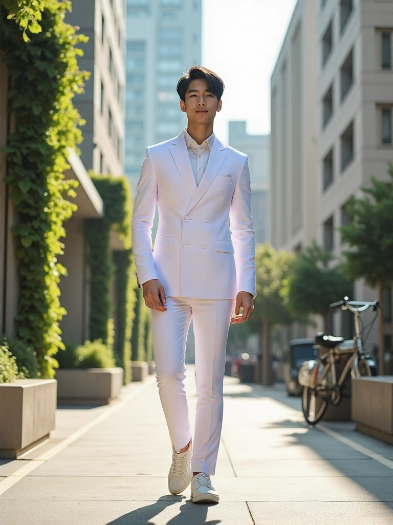 흰색 상의 + 바지