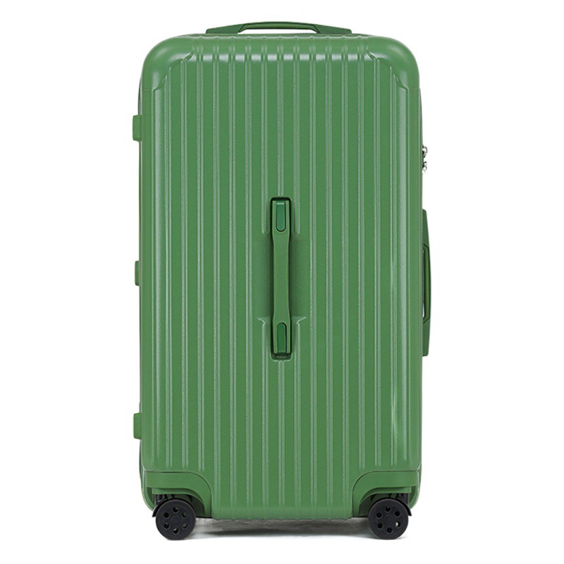 De alta apariencia de gran capacidad engrosada cremallera equipaje carro equipaje de viaje 24 pulgadas 26 pulgadas universal rueda de cuero caso para las mujeres