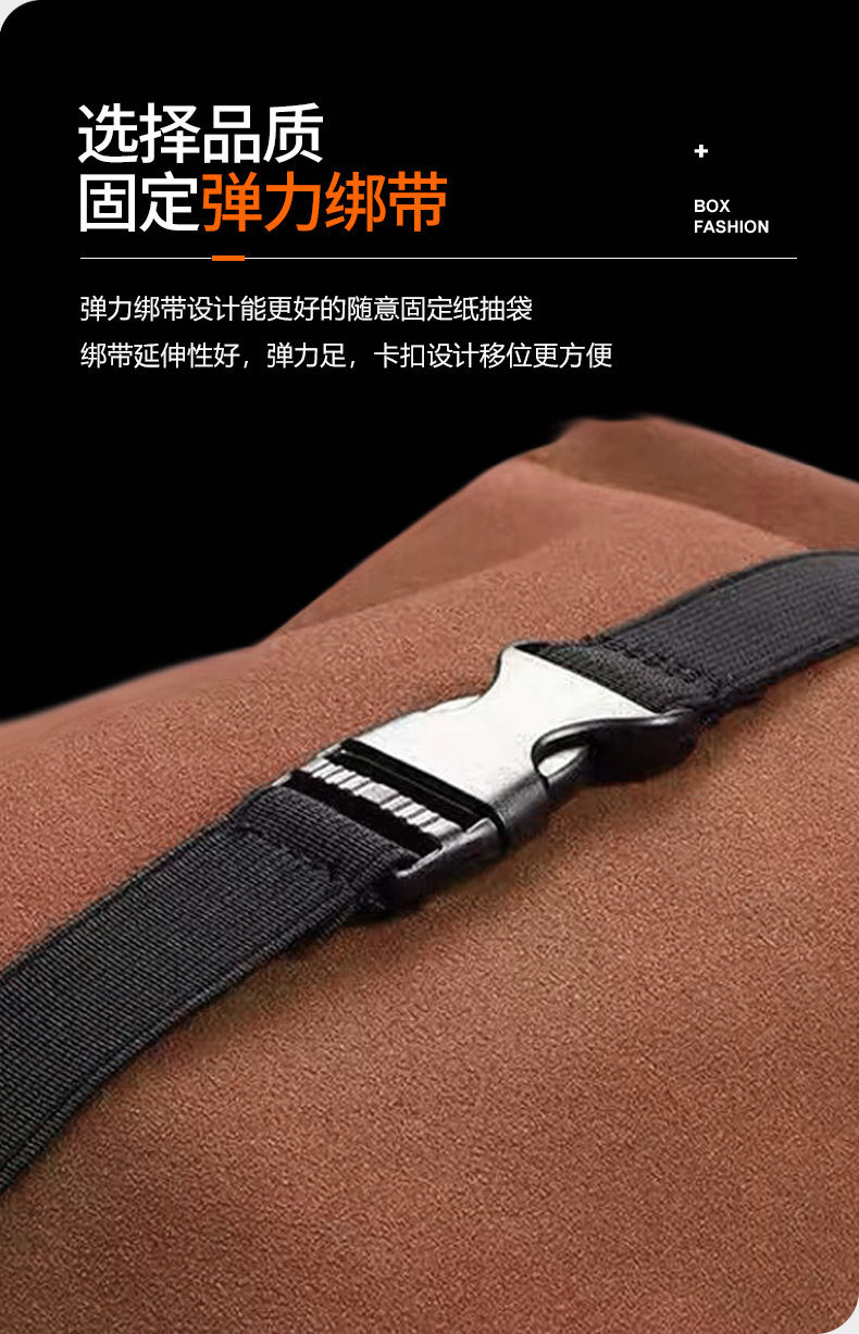 Cross-Border Car Tissue Bag, Tissue Box, In-Car Hanging Tissue Holder, Tissue Pack, Hanging Bag, Armrest Box, Leather
