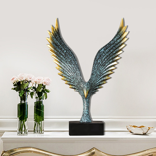 Show your ambitions Eagle ornaments Dapeng spreads its wings Angel wings crafts TV cabinet wine cabinet model room decorations