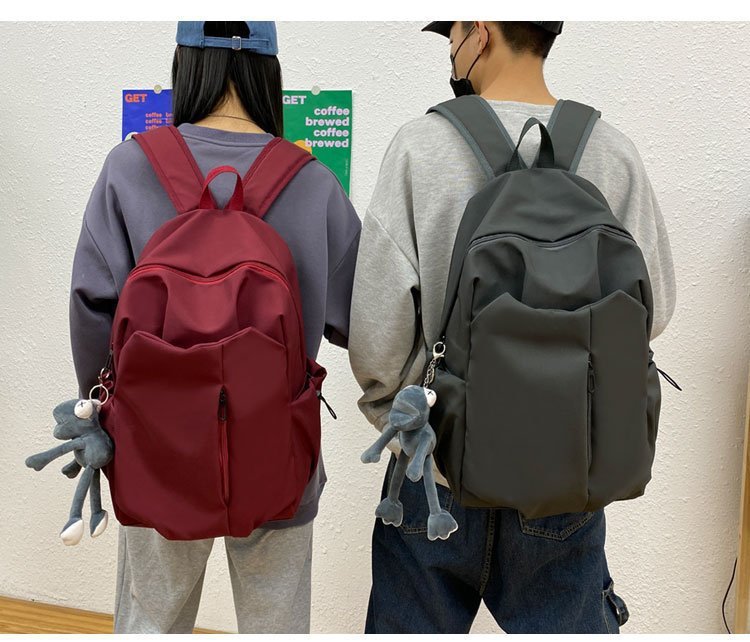 Waterproof 20 Inch Solid Color School Daily School Backpack display picture 11