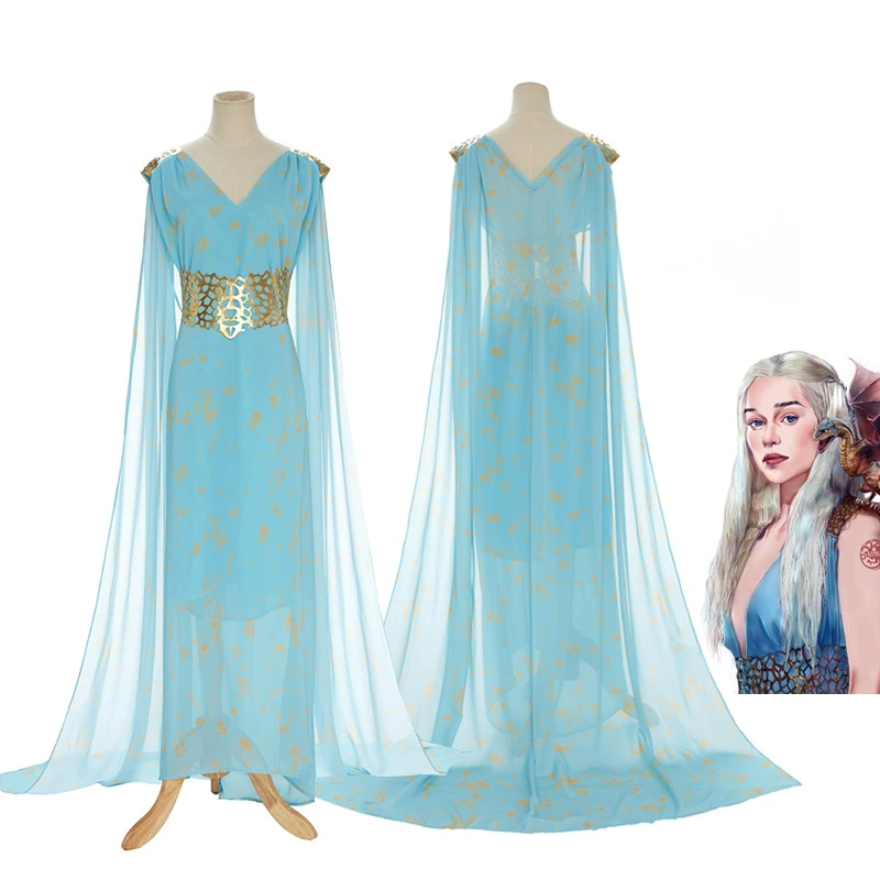 Игра престолов Косплей Песнь Льда и Огня Дракон Мать Дейенерис Таргариен вечернее платье